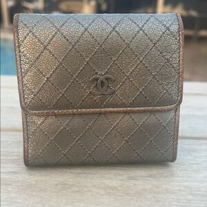 Chanel Quilted Matalesse CC Trifold with COA